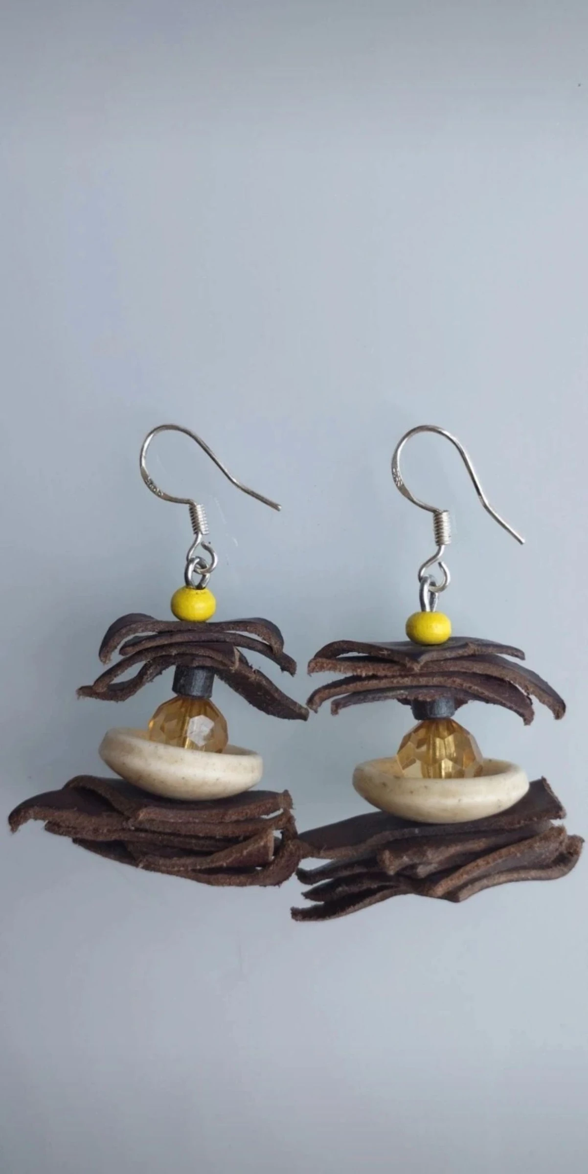 🐂🦴🪵🌟Lindos Pendientes de Cuero, Hueso y Madera🌟🪵🦴🐂